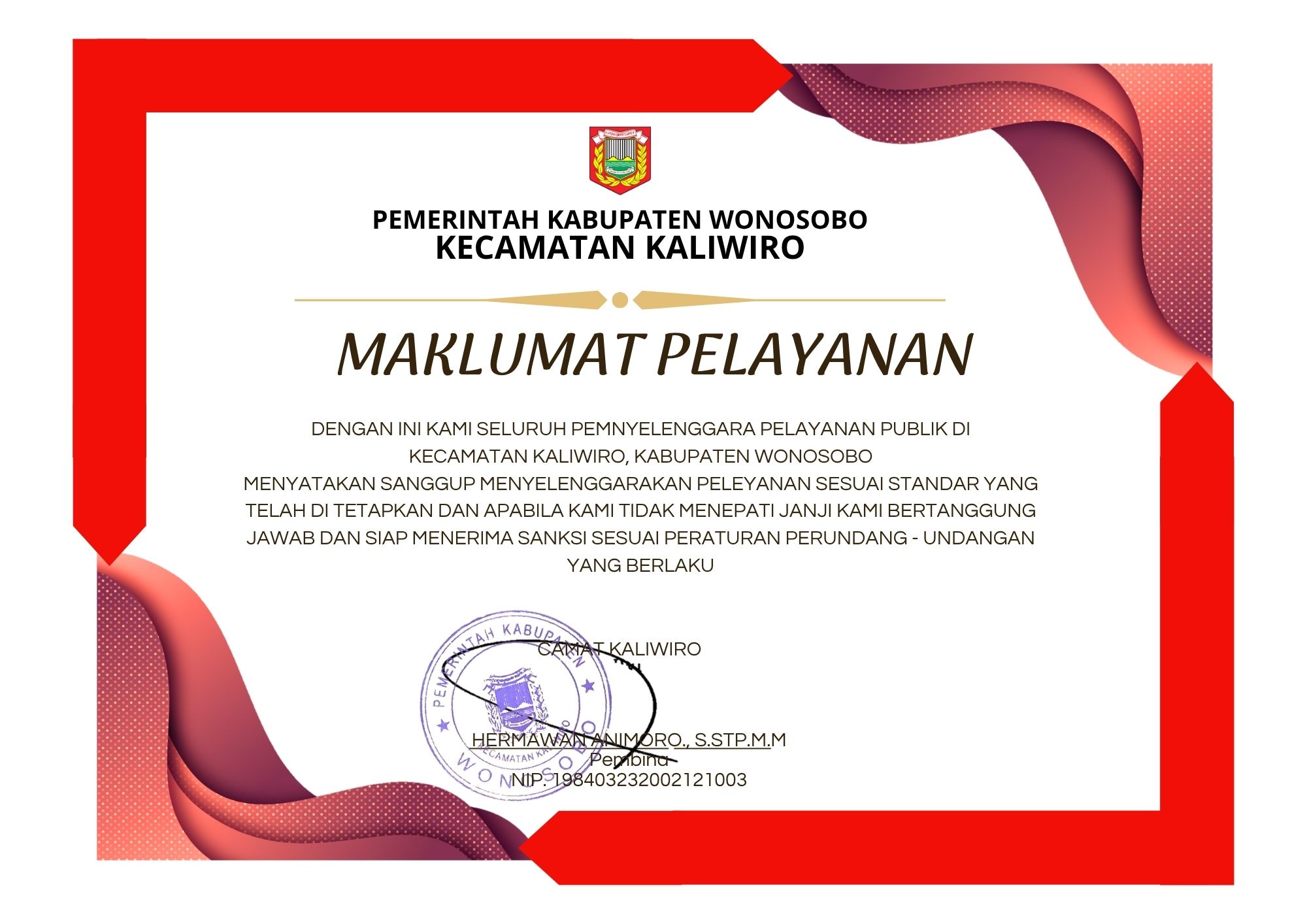 maklumat-pelayanan-pemerintah-kecamatan-kaliwiro